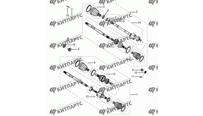 Привод колеса МКПП Dong Feng H30 Cross