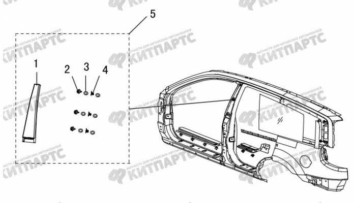 Накладка стойки средней наружная Great Wall DW Hower H3