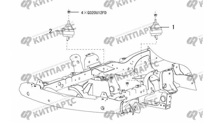 Подушки двигателя 4D20 (дизель) Great Wall Hover H5