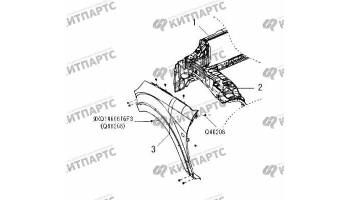 Крыло переднее Great Wall Wingle 3